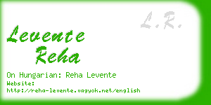 levente reha business card